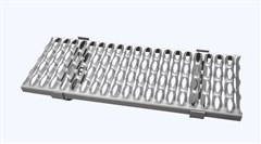 KMB Nášlapný rošt včetně držáků malý - komplet (600*250mm) pozink